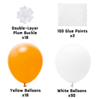 A1diee 18 Set Daisy Flower Balloons DIY Kit White Lemon Yellow Latex Balloon 10 Inch Boho Daisy Theme Balloons Garland Party Supplies Decor for Girl Birthday Wedding Baby Shower Photo Shoot Backdrop