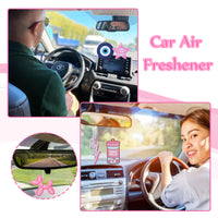 A1diee 12Pcs Preppy Boho Car Air Freshener Lightning Bolt Smile Cow Boots Balloon Dog Lip Star Incense Chip Hanging Slice Essential Oil Pendant Diffuser Scented Decor for Car Interior Accessories Home