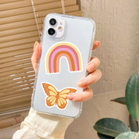 A1diee 51Pcs Groovy Boho Hippie Vinyl Stickers Rainbow Daisy Butterfly Pace Theme Self Adhesive Stickers 60s Hippie Party Decor Supplies Aesthetic Stickers for Kids Adults Water Bottle Laptop Phone